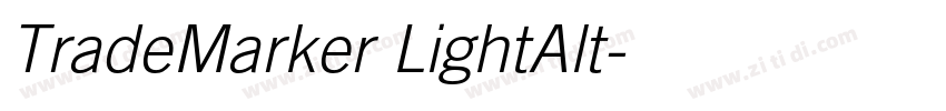 TradeMarker LightAlt字体转换